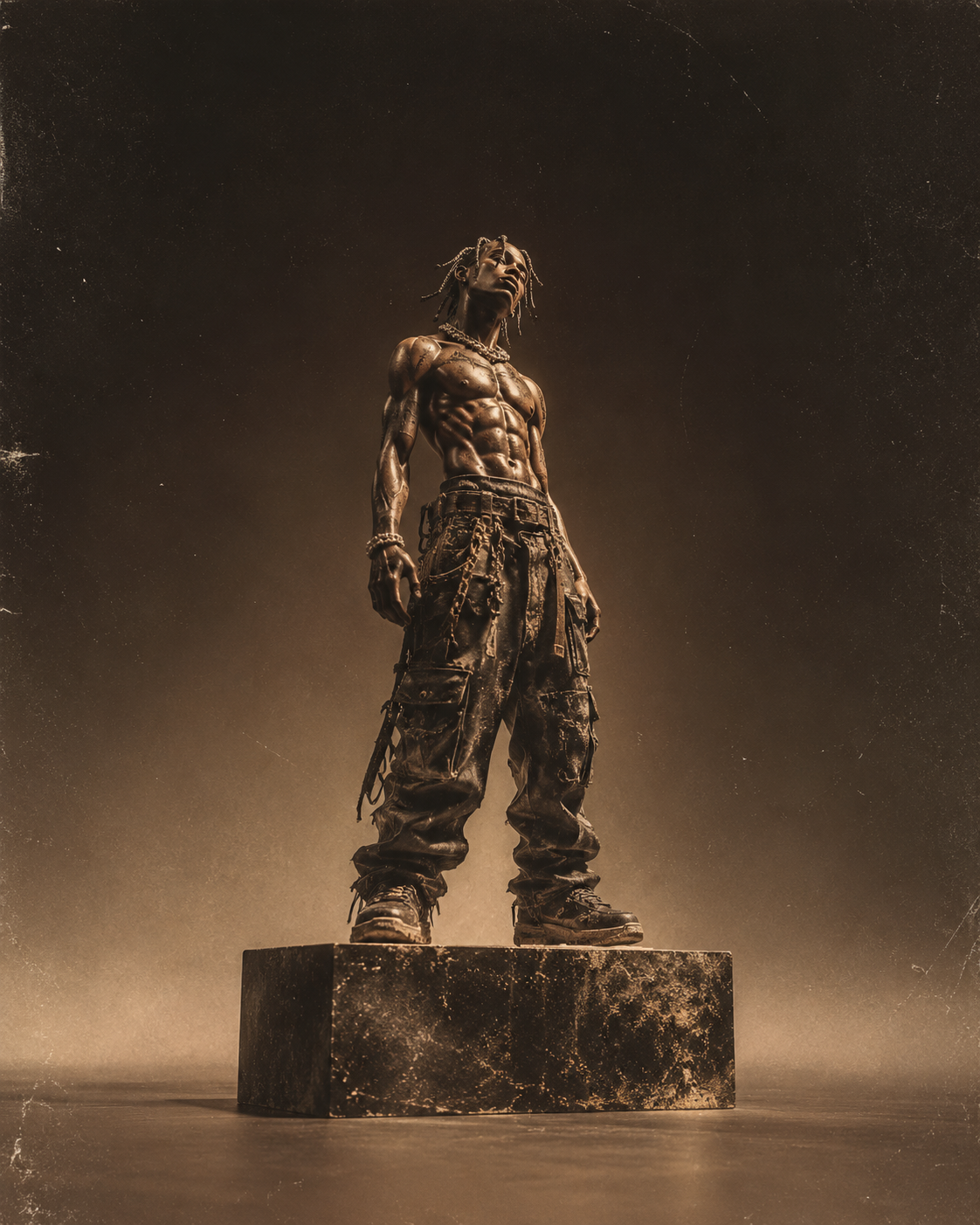 Original collectible performer statue visual for the giveaway